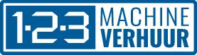 123 MachineVerhuur Logo horizontaal cmyk transparant blauw